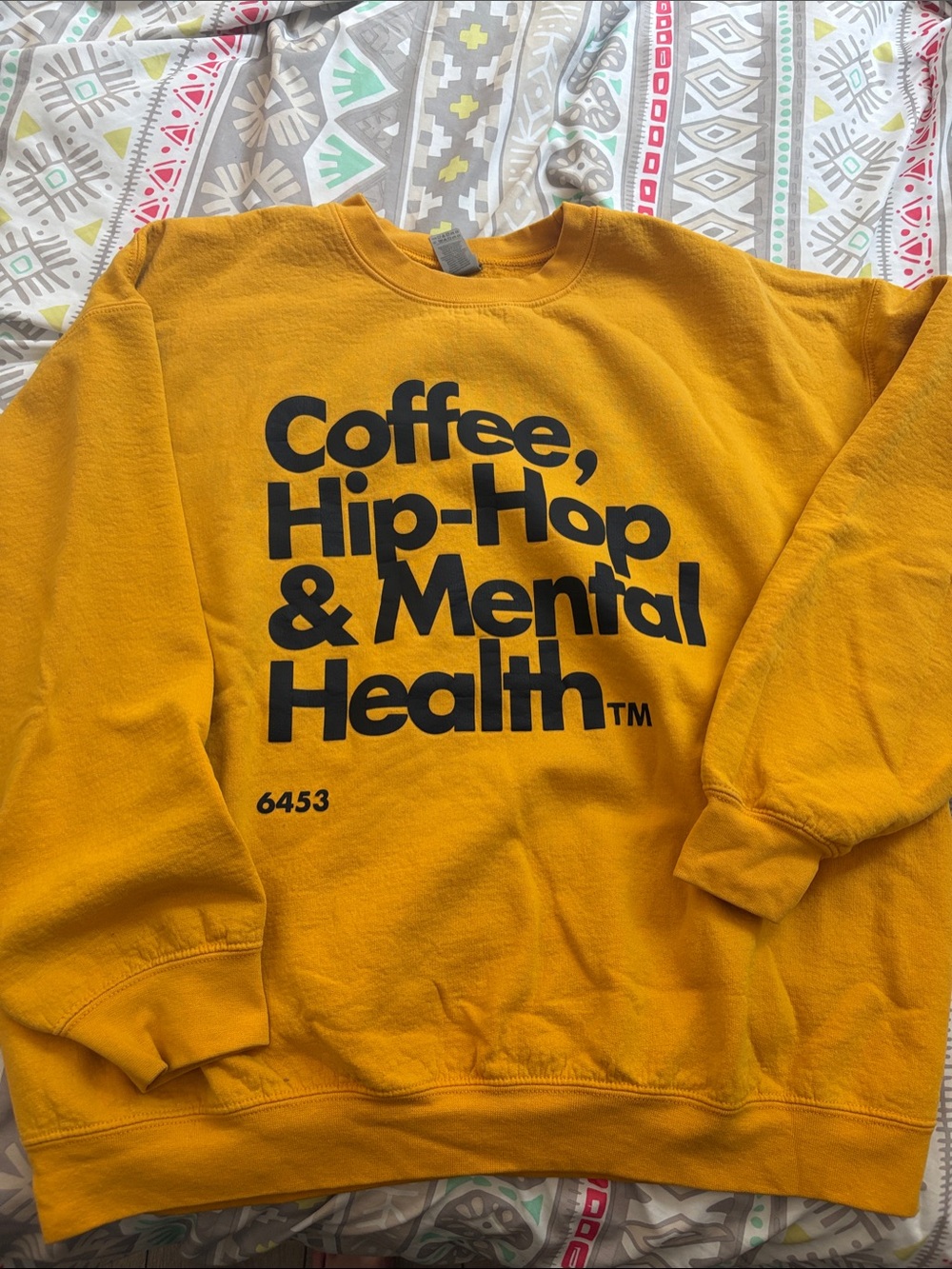Yellow crew-neck sweater